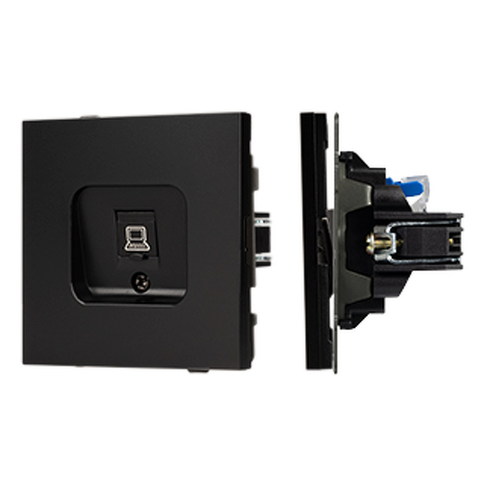 Фото №1  Розетка Arlight Механизм компьютерной розетки SCT-TENDO-MPC1-PL-BK (RJ-45, CAT6) ( Черный)