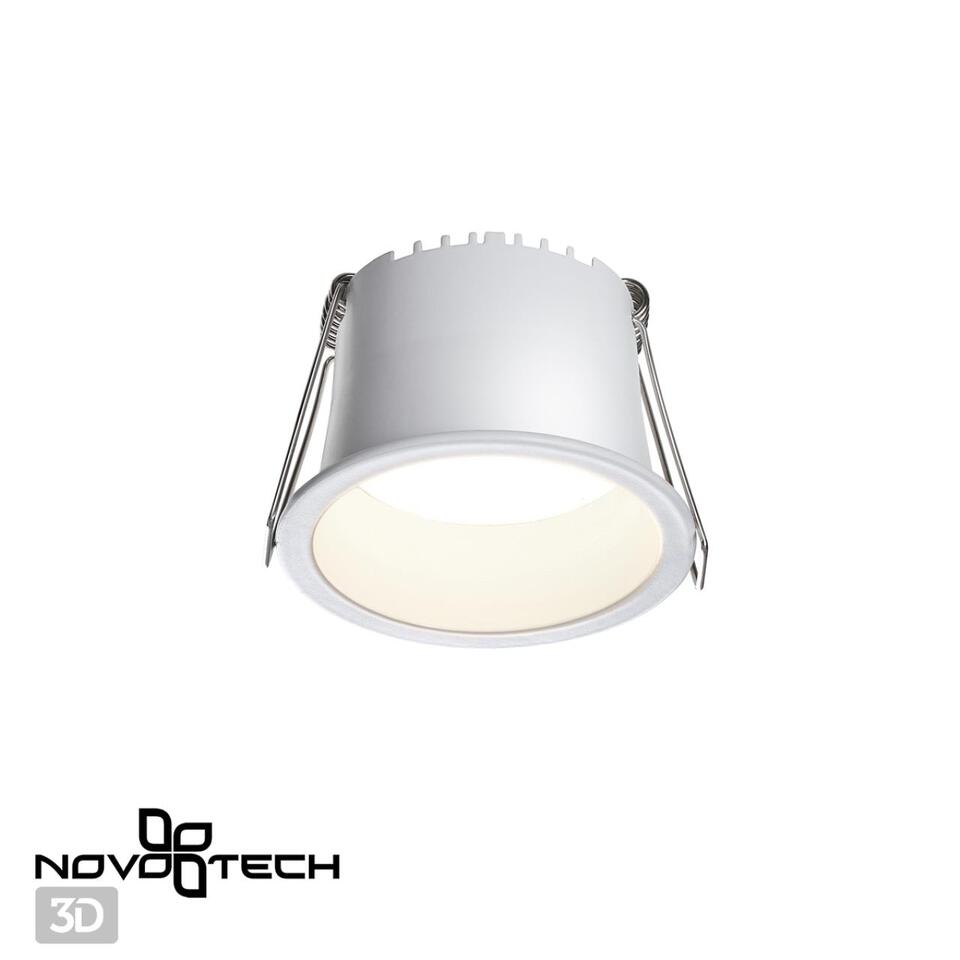 Фото №5  NOVOTECH 359232 SPOT NT23 472 белый Светильник встраиваемый светодиодный IP20 LED 6W 220V 360Лм 3000К TRAN