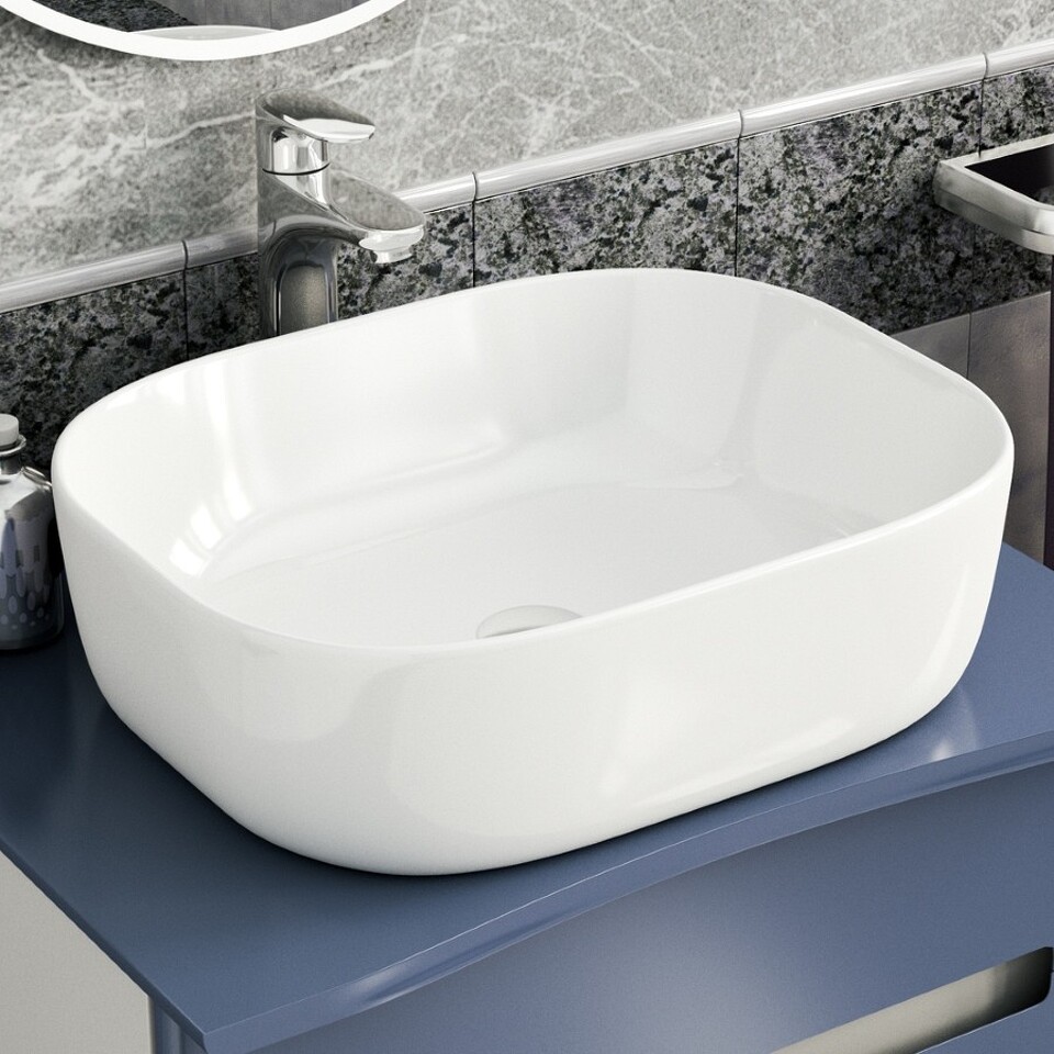 Фото №15  Раковина Teymi Раковина Solli 50 artceramic, накладная, белая T50204