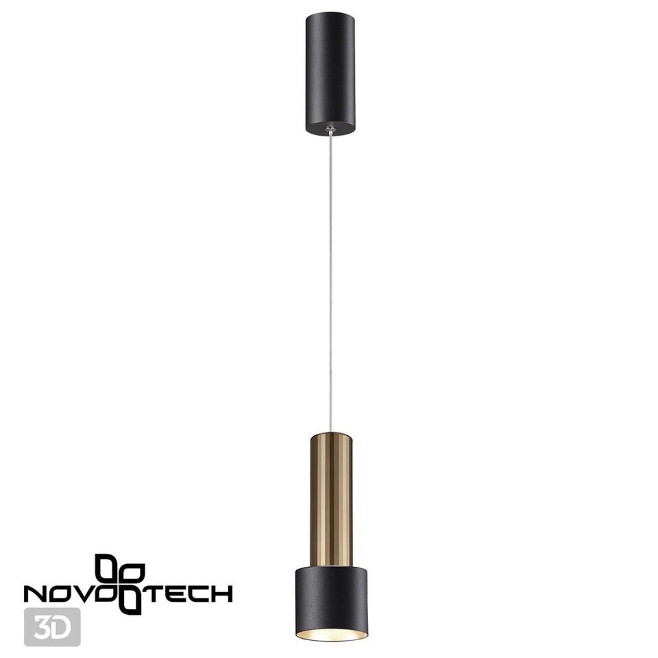 Фото №5  Подвесной светильник NOVOTECH 358982 OVER NT22 328 бронза светлая/черный Светильник светодиодный накладной, провод 2м IP20 LED 4000K 15W 220V ALBA