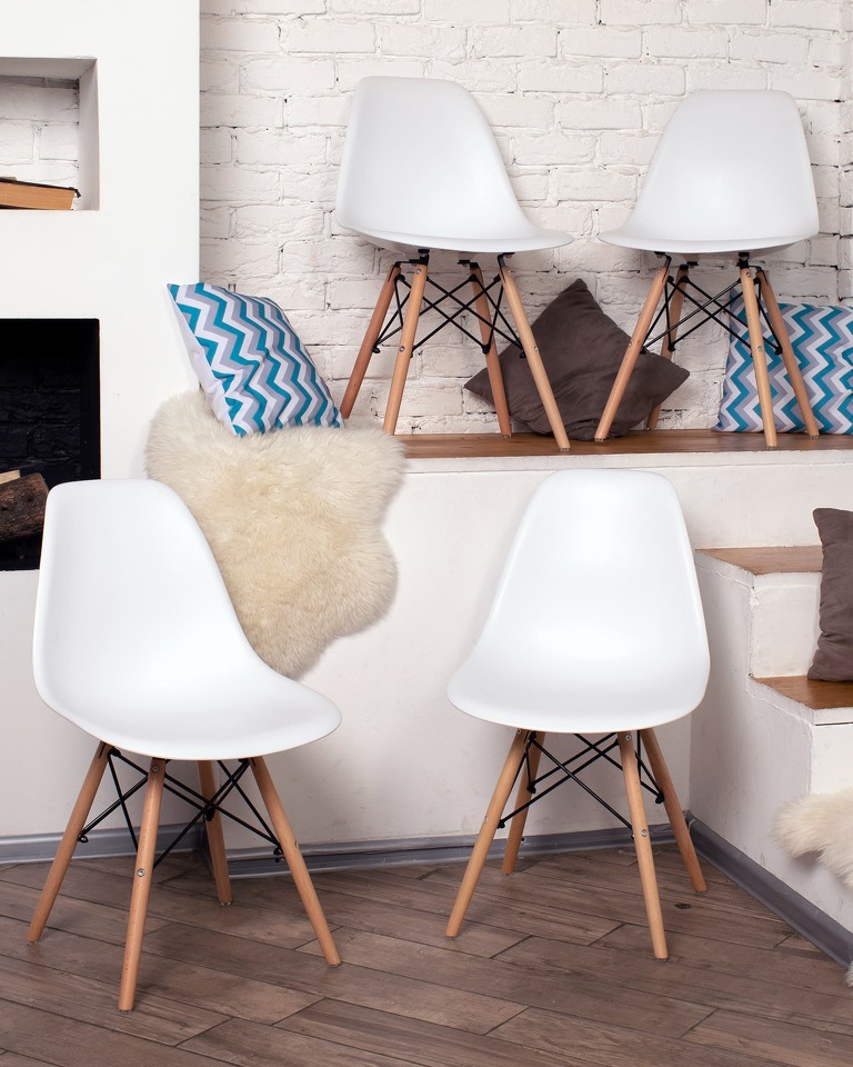 Фото №10  Стул Eames DSW белый
