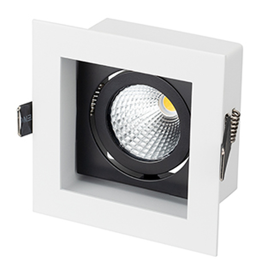 Фото №1  Arlight Светильник CL-KARDAN-S102x102-9W Day (WH-BK, 38 deg) ( IP20 Металл, 3 года)