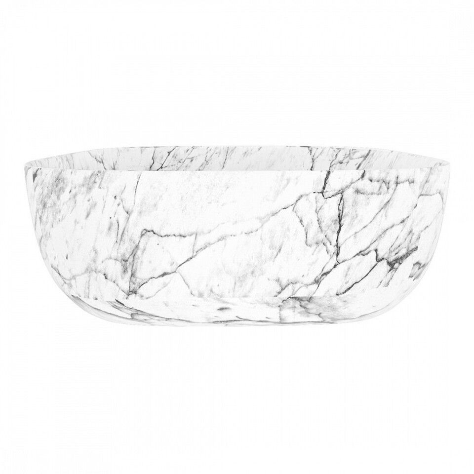 Фото №13  Раковина Watersense Раковина Solli 50 artceramic, накладная, Белый Мрамор T50393