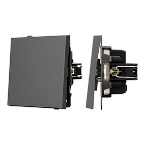 Фото Arlight Механизм выключателя одноклавишный проходной SWT-TENDO-MKP1-SFPL-GR (230V, 10A) ( Матовый графитовый)