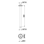 Превью фото №3  BD026BXX AQUAelite INstile потолочный кронштейн для верхнего душа из латуни, 300 мм Золото глянцевое, 53/06Q