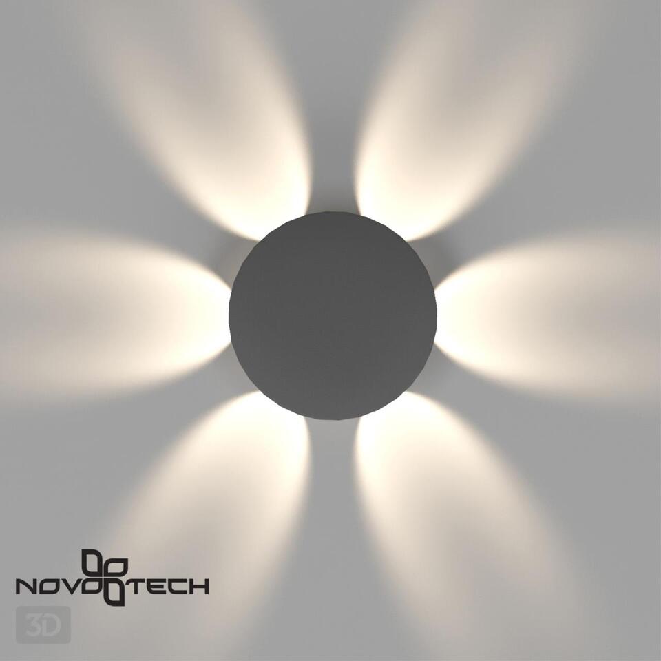 Фото №5  NOVOTECH 358463 STREET NT20 738 темно-серый  Ландшафтный настенный светильник IP54 LED 4000K 6W 85-265V CALLE