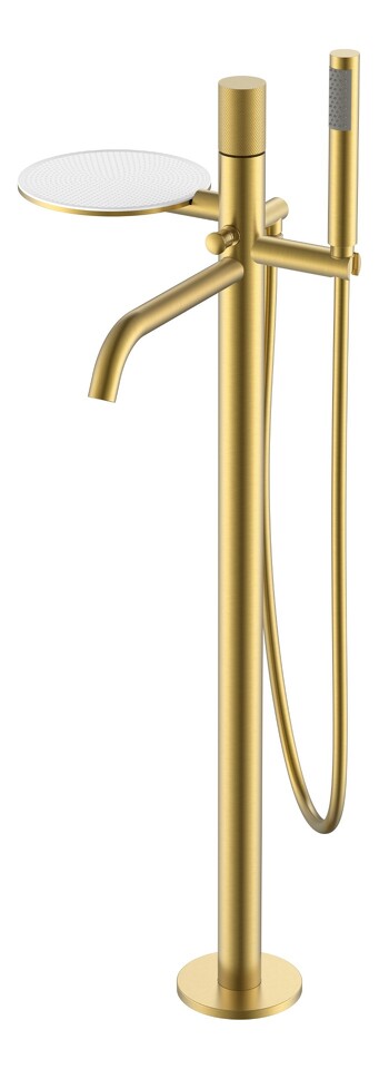 Фото №2  Boheme Смеситель STICK напольный Matt Gold c ручкой TOUCH GOLD