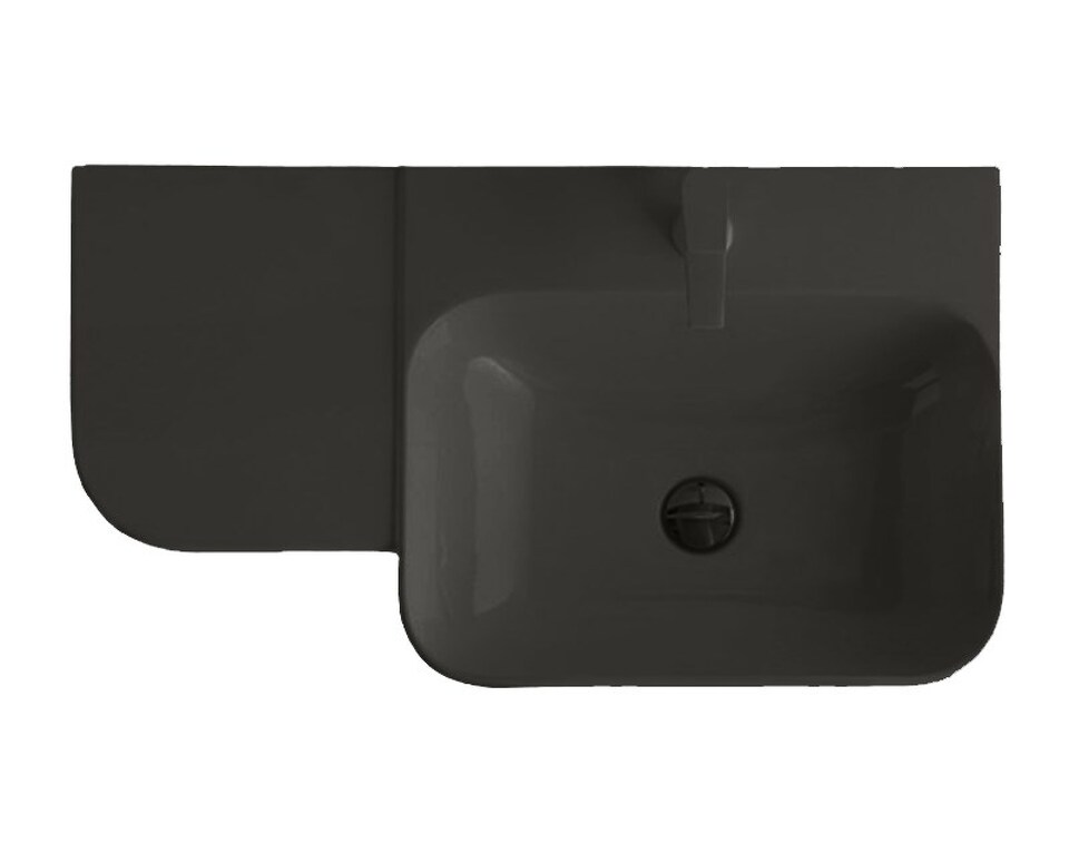 Фото №4  Раковина 40813 / PCV80D Althea Cover раковина подвесная 80x46  Матовый черный Plus-Ton®