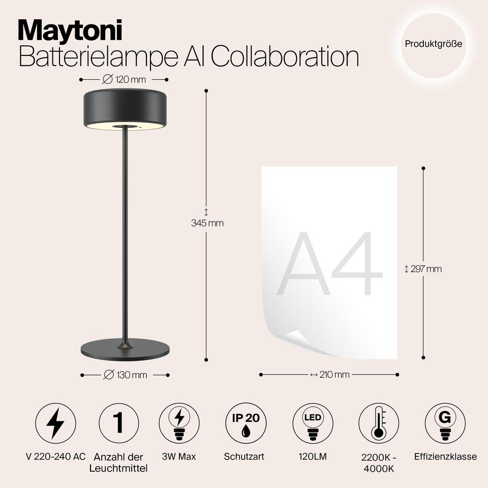 Фото №14  Настольная лампа Аккумуляторный светильник Maytoni MOD229TL-L3B3K2