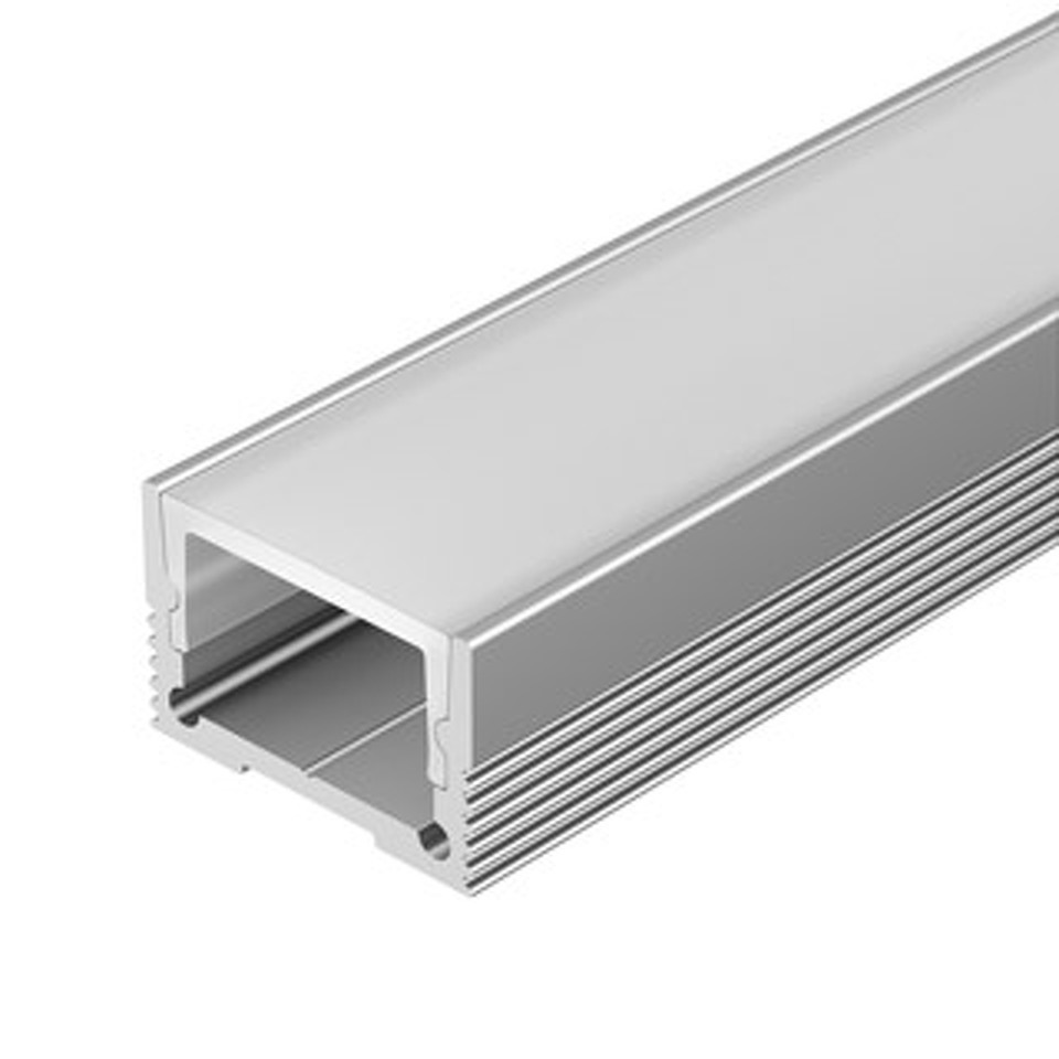 Фото №1  Arlight Профиль с экраном SL-SLIM20-H13-2000 ANOD+OPAL ( Алюминий)