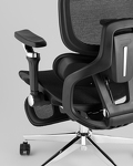 Превью фото №7  Кресло офисное TopChairs Prodigy с оттоманкой черный