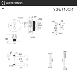 Превью фото №3  Термостатическая система для ванны скрытого монтажа WHITECROSS Y YSET10CR (хром)