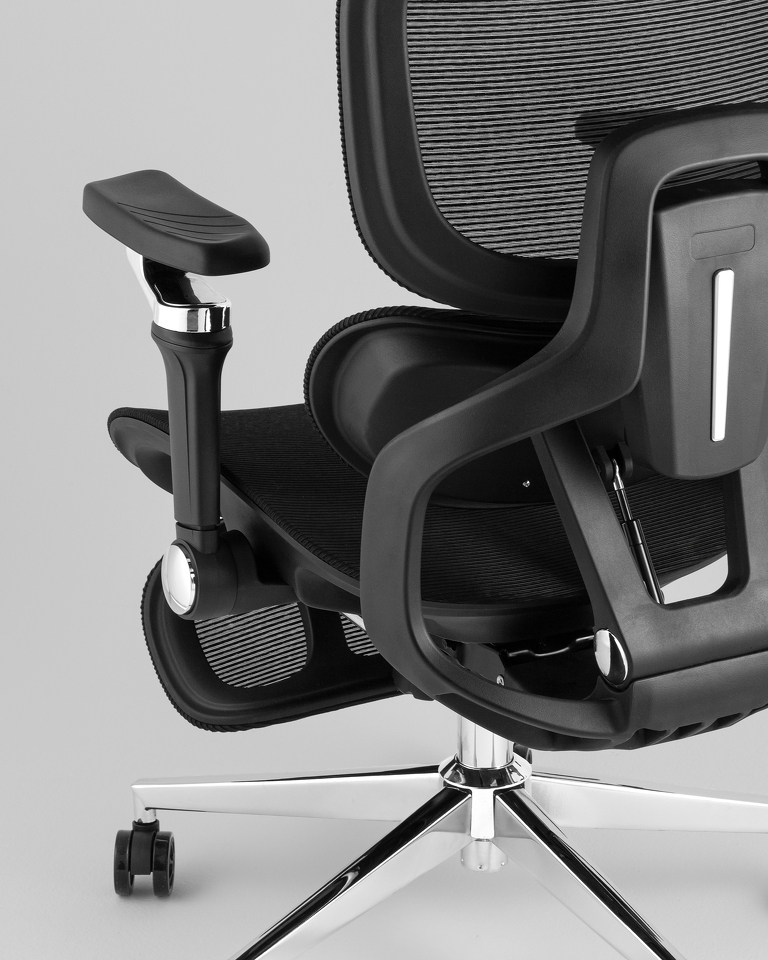 Фото №9  Кресло офисное TopChairs Prodigy с оттоманкой черный