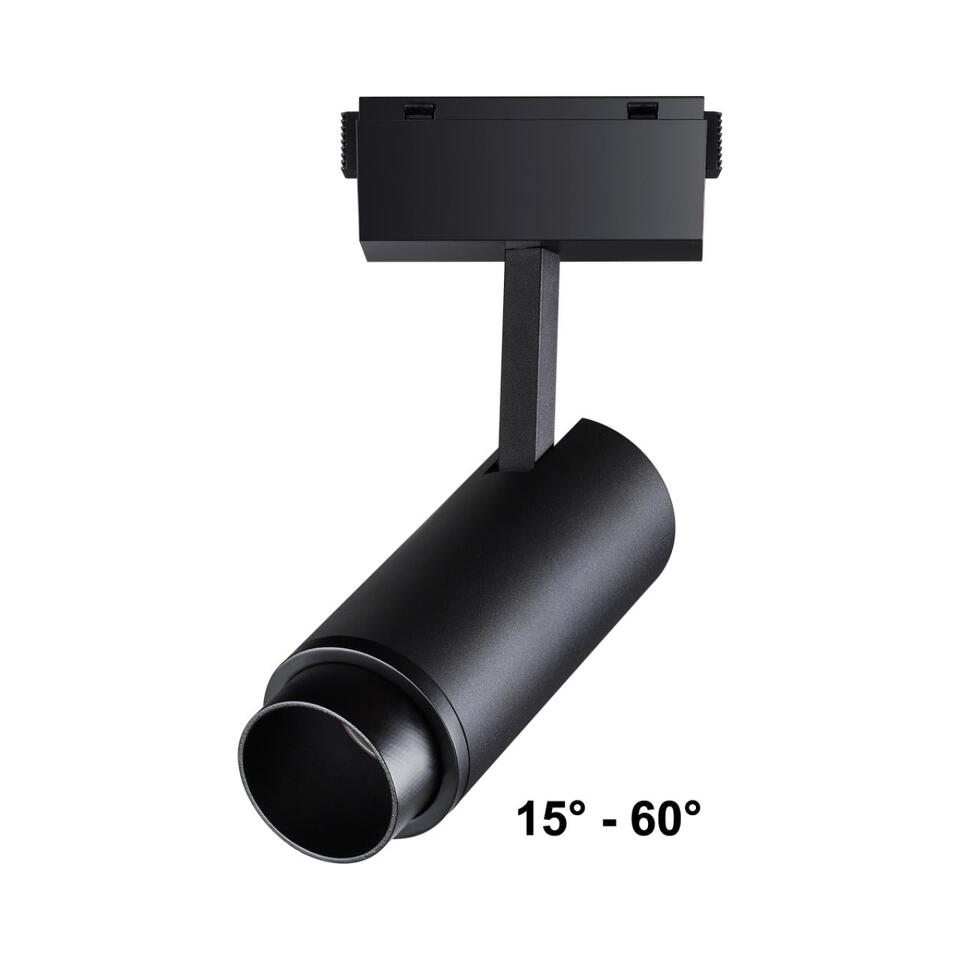 Фото №3  NOVOTECH 358528 SHINO NT21 083 черный Трековый светильник для низковольного шинопровода IP20 LED 4000K 15W 48V KIT