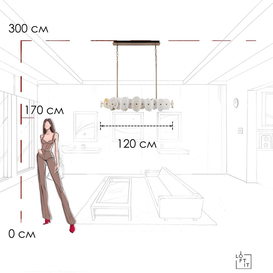Фото №10  Подвесной светильник 10248/1200 Подвесной светильник LOFT IT Alicante