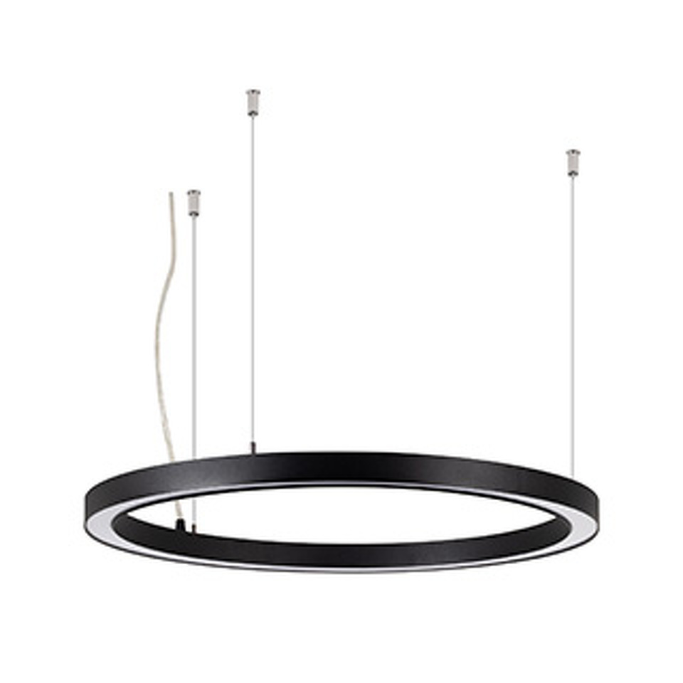 Фото №1  Подвесной светильник Arlight Светильник SP-CIRCLE-HANG-O3535-D600-35W Warm3000 (RAL9005, 120 deg, 230V) IP40 LED ( Алюминий)