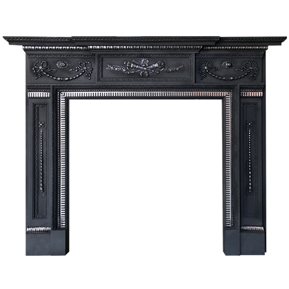 Фото №1  Камин EXEMET Valencia 1320x1665x140, черный с полировкой элементов