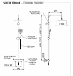 Превью фото №2  Душевая система термостатическая Remer EQ32A8CPUFD25G