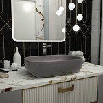 Превью фото №7  Раковина Teymi Раковина Solli 60 artceramic, накладная, Графит Матовая T50396