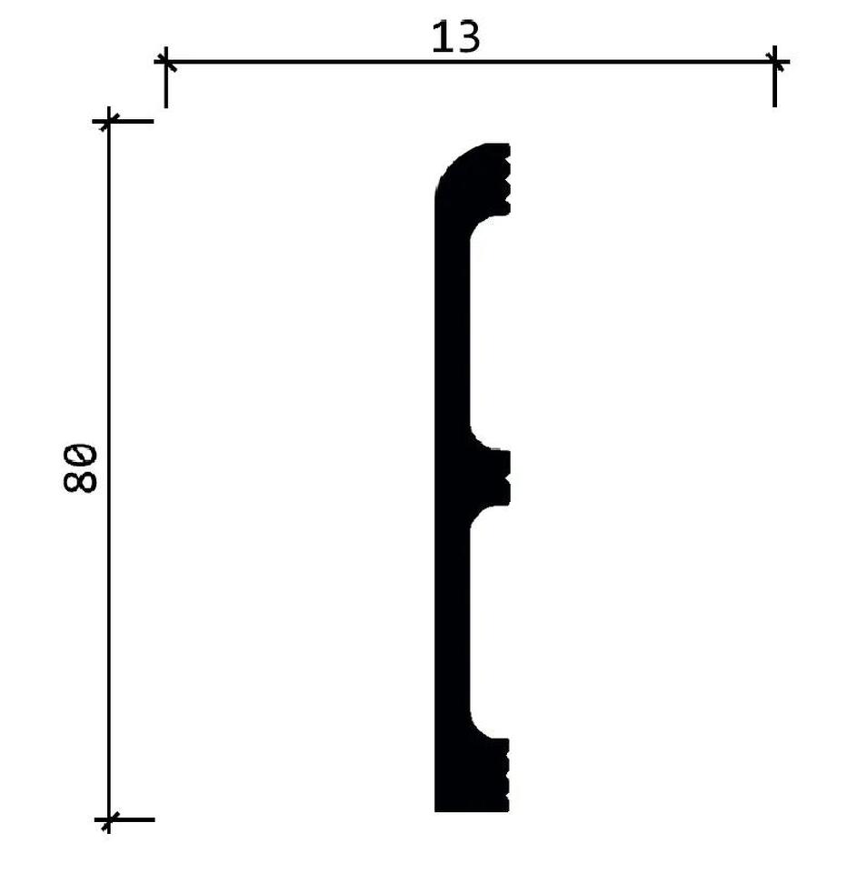 Фото №5  Плинтус Decor-dizayn 706-93SH/Плинтус (80х13x2400мм)/20, шт