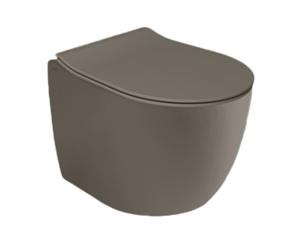 Фото №3  Унитаз 40375R Althea Cover Rimless Plus+Ton унитаз подвесной 52x36 см  Матовый бетон Plus-Ton®
