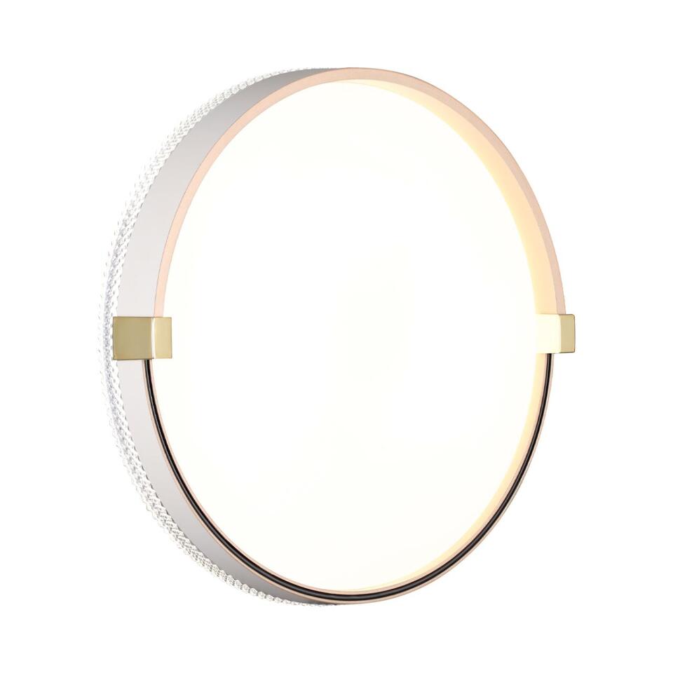 Фото №6  SONEX 7646/CL PALE SN 189 Светильник пластик/белый/золотой LED 30Вт 4000К D340 IP43 OLIDI WHITE