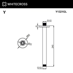 Превью фото №2  Кронштейн душевой потолочный WHITECROSS Y1321GL (золото)