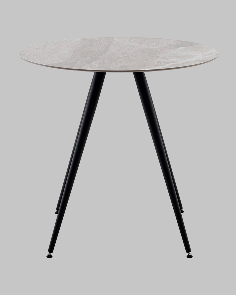 Фото №6  Стол Ники круглый столешница керамика Italian light grey 800