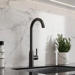 Превью фото №5  Watersense Смеситель для кухни Lina, черный матовый T10224