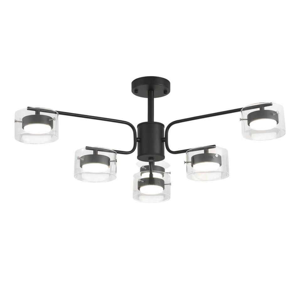 Фото №7  LUMION 8349/6C COMFI LN26 232 черный/прозрачный, металл/стекло Светильник потолочный LED GX53 6*7W 220V NATALINA