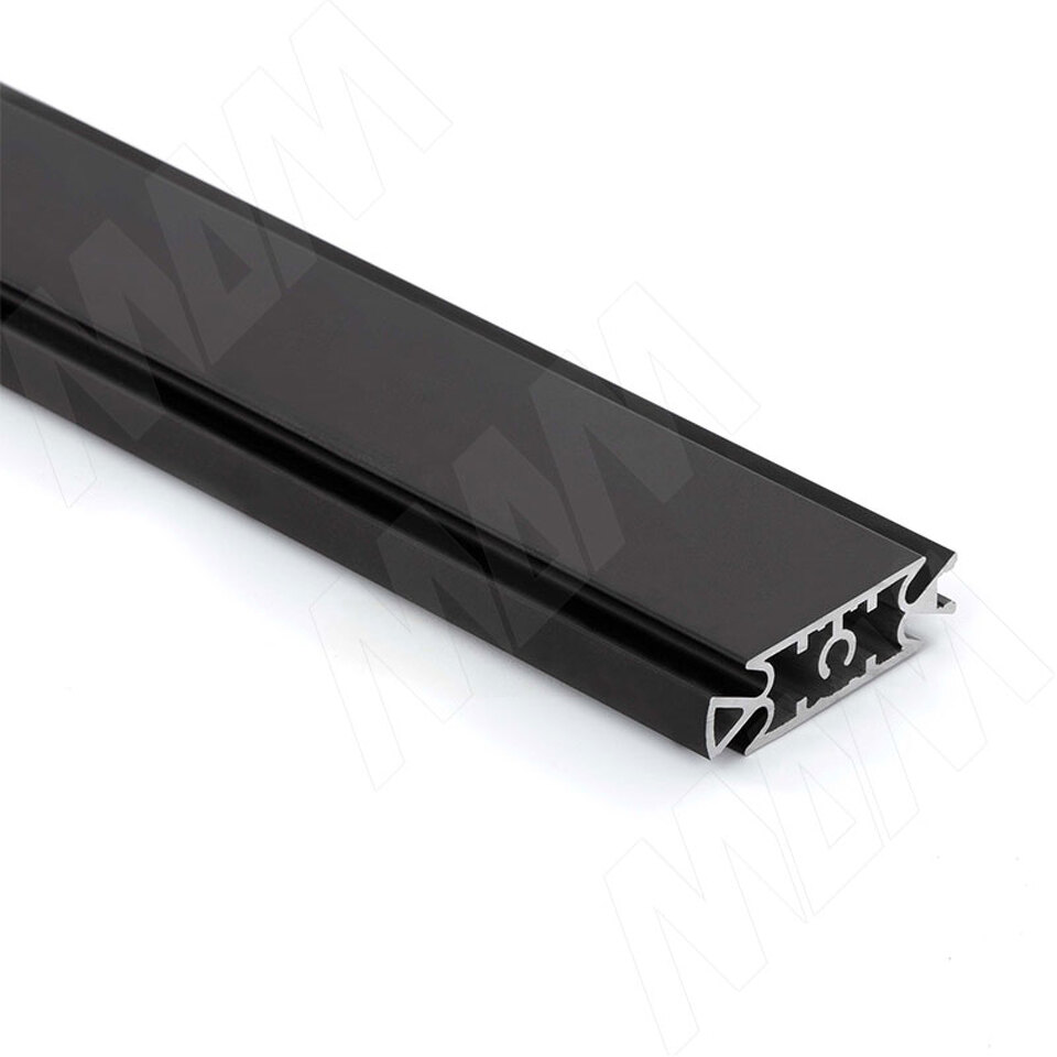Фото №4  PULSE SLIM Несущий профиль под светодиодную ленту, черный (анод), L-3000 мм (SL3520PR-BL)