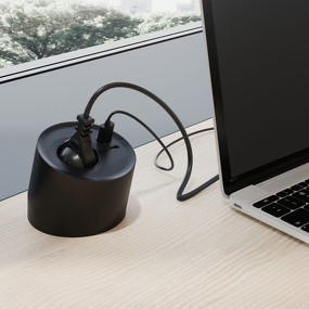 Фото ASA Розетка VERSASPOT USB, накладная, чёрный