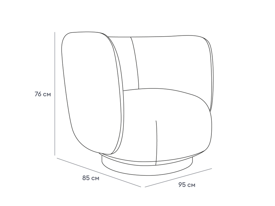 Фото №5  Кресло OGOGOHOME Кресло Lucca вращающееся
