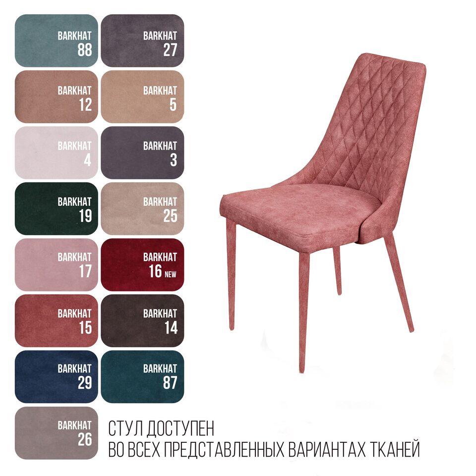 Фото №7  Top concept Стул Коннор люкс, бархат пудровый 15/конус