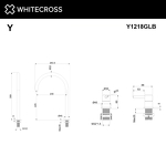 Превью фото №2  Смеситель для умывальника с выносным управлением WHITECROSS Y Y1218GLB (брашированное золото)