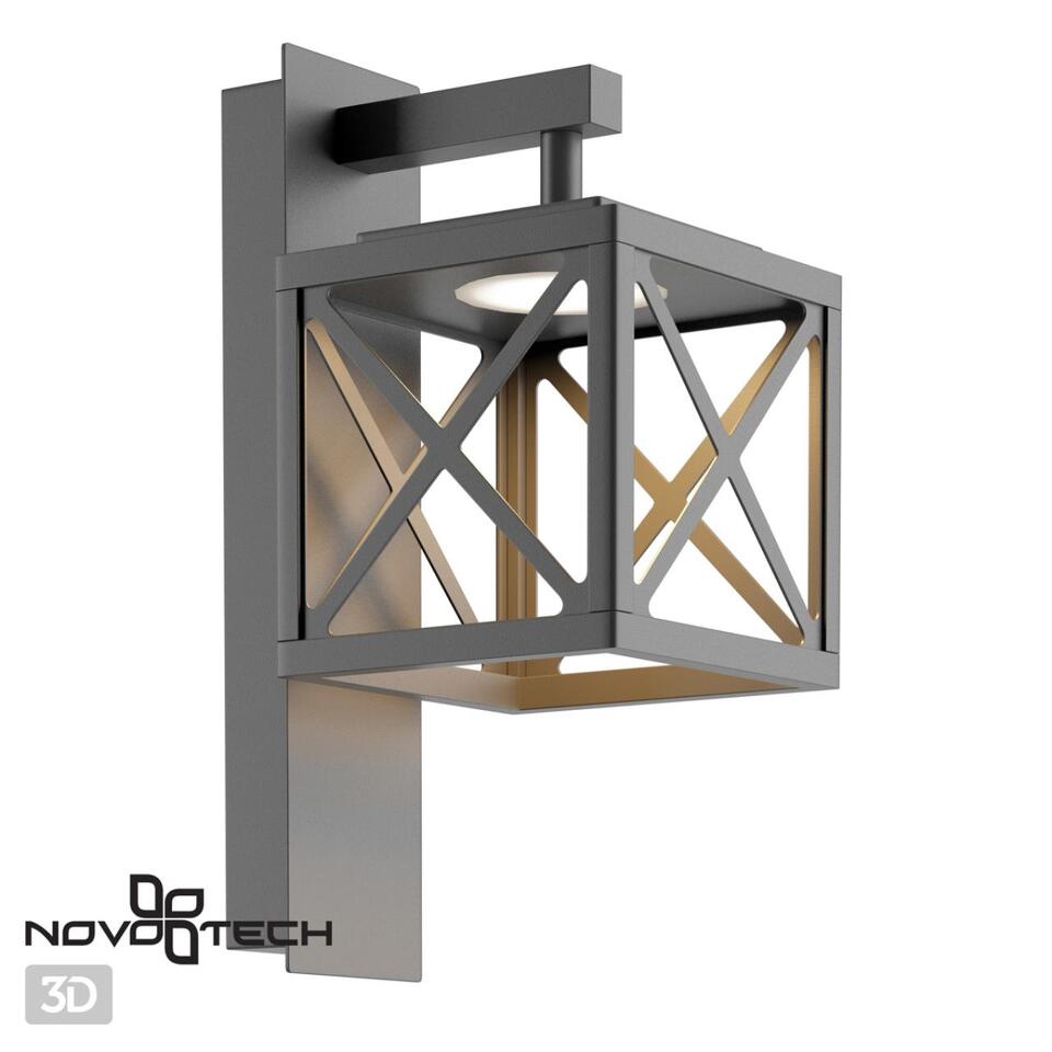 Фото №4  NOVOTECH 358447 STREET NT20 684 темно-серый Ландшафтн.настен.светильник IP54 LED 4000K 10W 100-240V DANTELA
