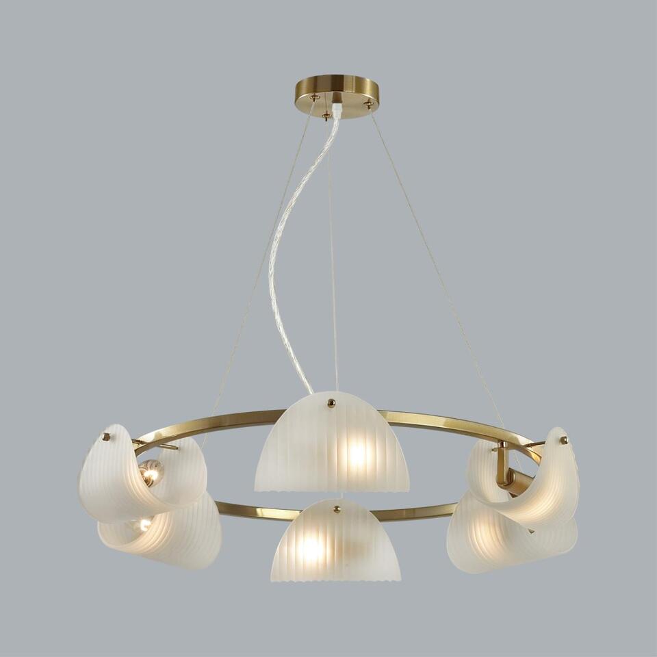 Фото №8  Люстра LUMION 6571/6 NEOCLASSI LN26 193 медный/белый/металл/стекло Люстра E14 6*60W 220V FIORO