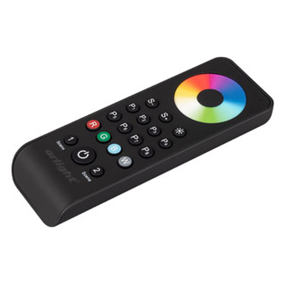 Фото №1  Arlight Пульт SMART-R43-RGBW Black (1 зона, 2.4G) ( IP20 Пластик, 5 лет)