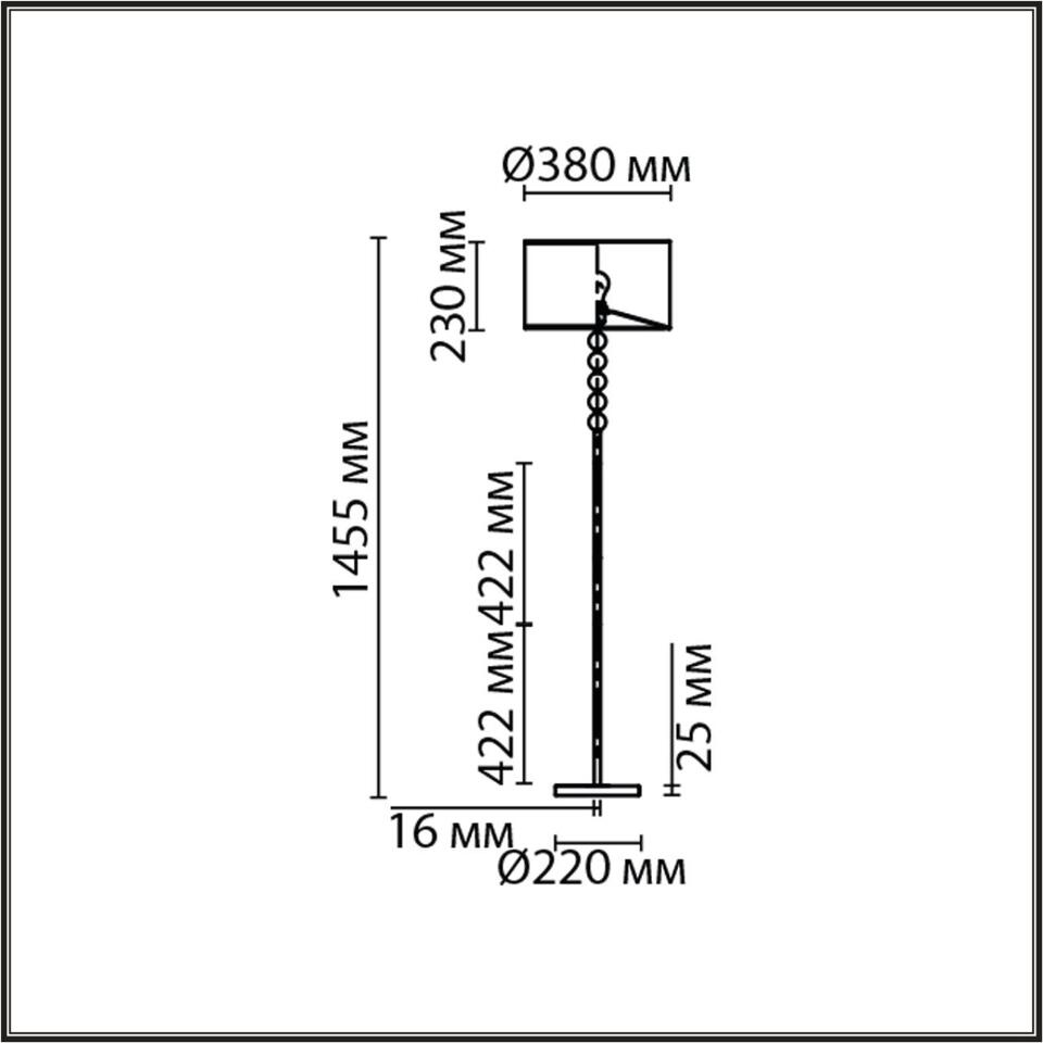 Фото №8  Торшер LUMION 8078/1F NEOCLASSI LN26 467 черный, металл/текстиль Торшер E27 1*60W 220V TAPIA