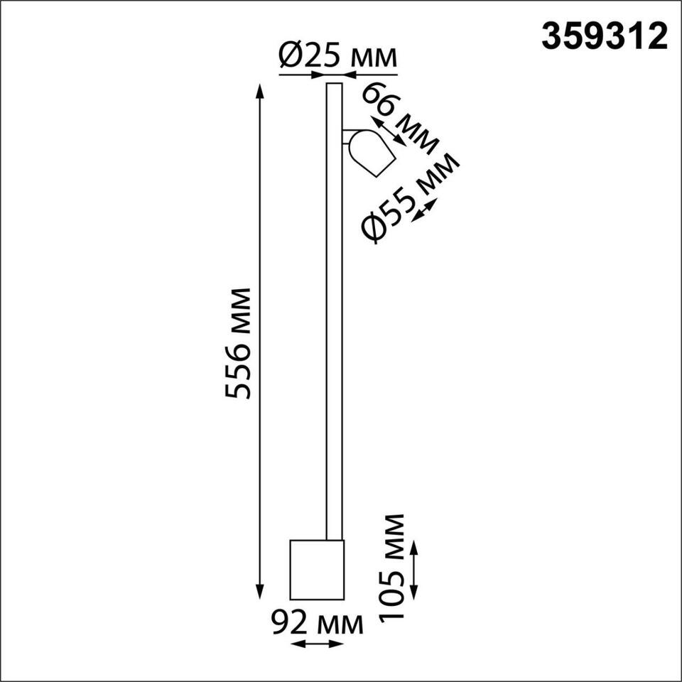 Фото №10  NOVOTECH 359312 OVER NT24 290 белый Светильник настенный диммируемый (выключатель) IP20 LED 7W+7W 4000K 220-240V FERMO