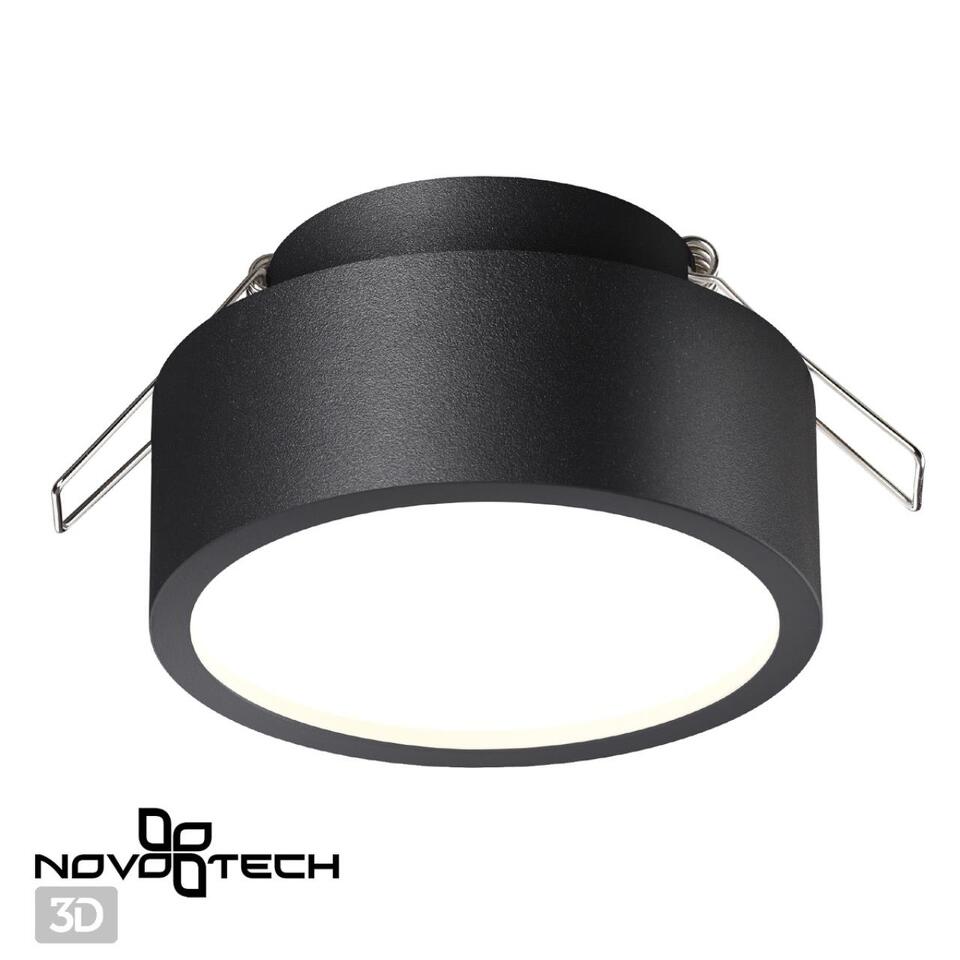Фото №5  NOVOTECH 358904 SPOT NT22 522 черный Встраиваемый влагозащищенный светильник IP54 LED 4000K 10W 220V MAY
