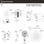 Превью фото №3  Термостатическая душевая система скрытого монтажа WHITECROSS Y YSET08TOPGL (золото)