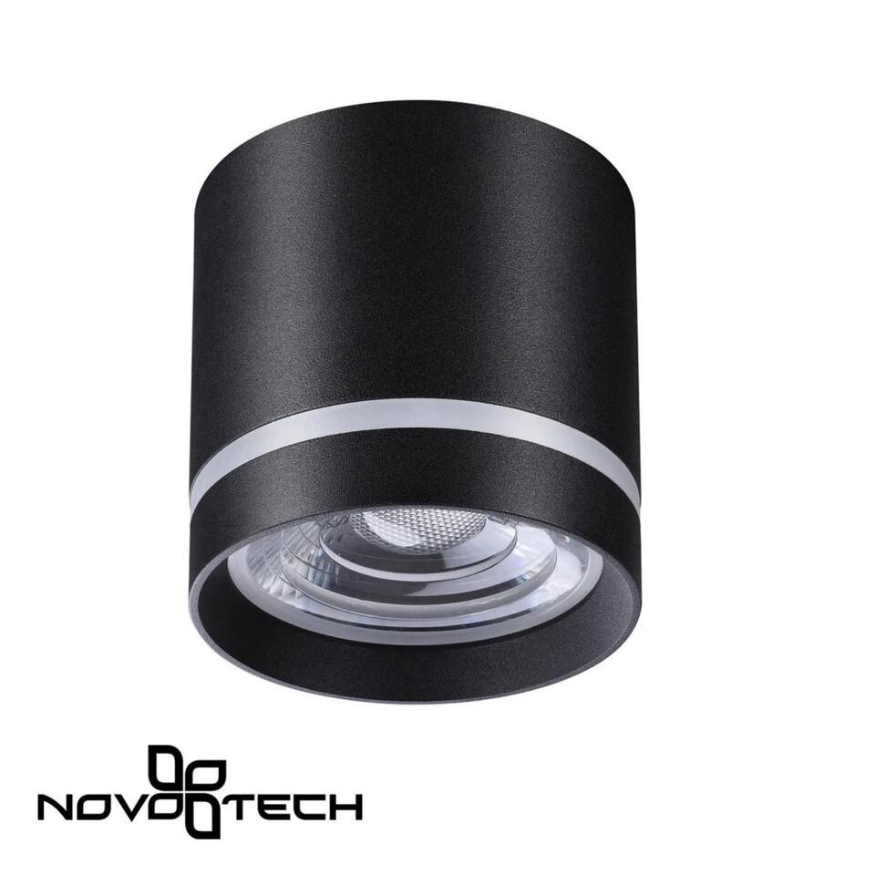 Фото №3  NOVOTECH 358491 OVER NT20 394 черный Светильник накладной IP20 LED 4000K 12W 220V ARUM