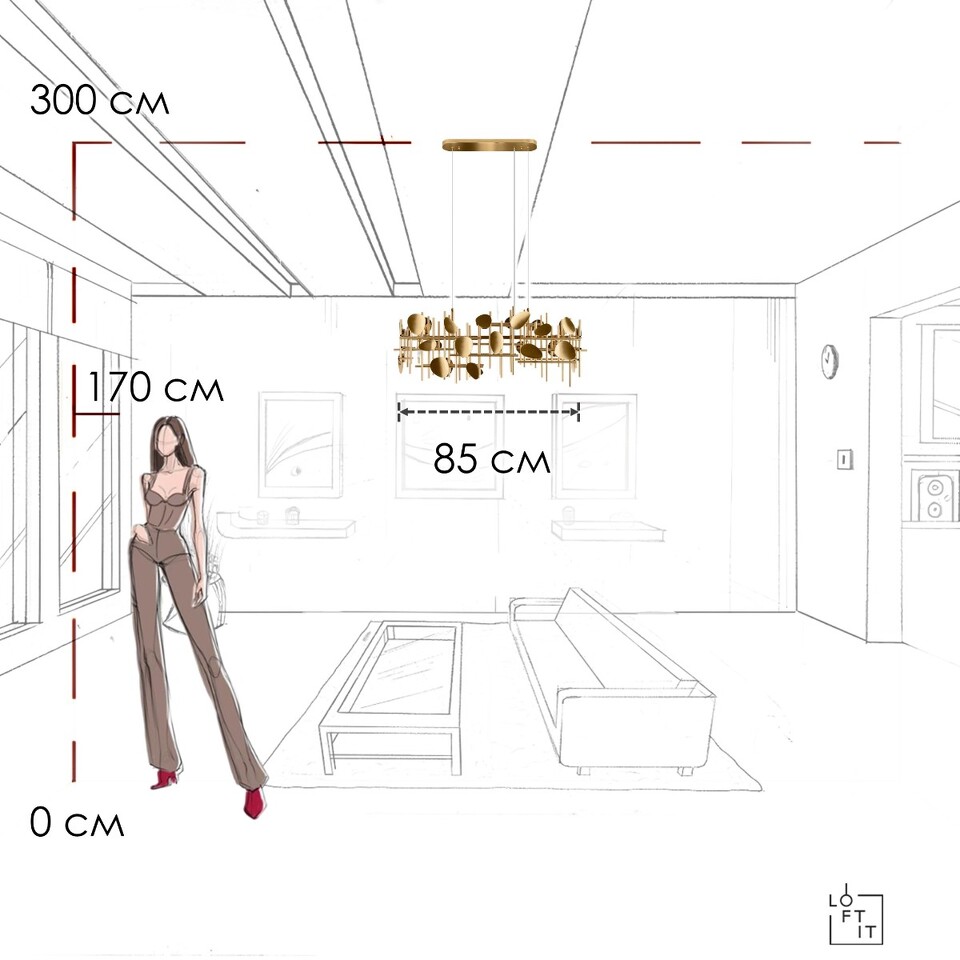 Фото №10  Подвесной светильник 10396/850R Подвесной светильник LOFT IT Escama