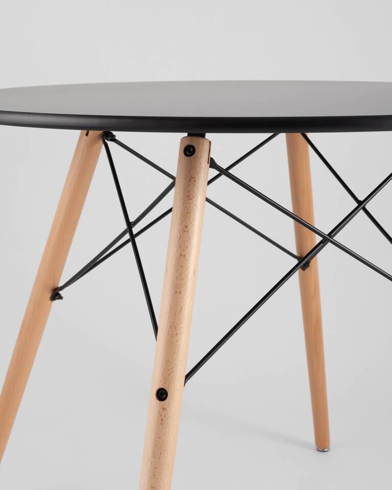 Фото №10  Стол круглый EAMES DSW NEW D=80 черный
