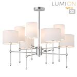 Превью фото №1  Люстра LUMION 6589/8C CLASSI LN26 063 хром/белый, металл/текстиль Люстра потолочная E14 8*40W 220V LATTI