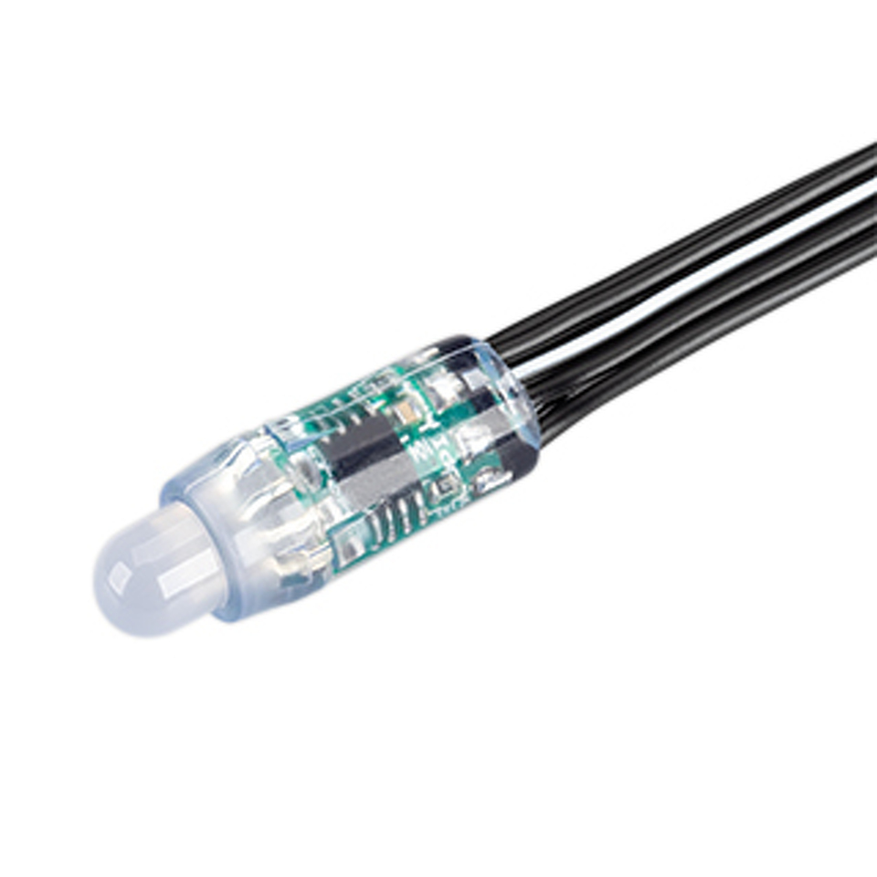 Фото №1  Arlight Герметичный управляемый модуль DMX-UVR-D12 5V RGB (0.3W, IP67, 90deg) ( Пластик, 5 лет)
