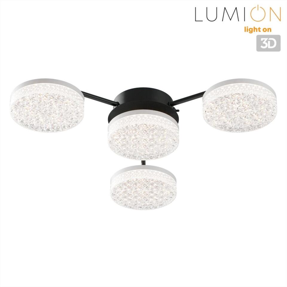 Фото №12  Люстра LUMION 8236/4CL LEDIO LN25 000 черный, металл/акрил Люстра потолочная с ПДУ LED 55W 3000-6000К 220V DIDANA