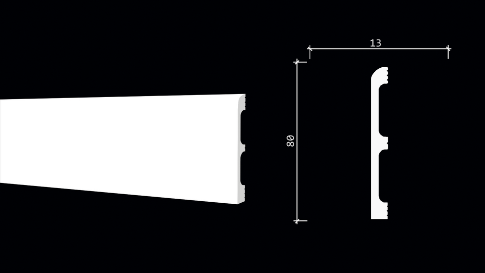 Фото №4  Плинтус Decor-dizayn DD706/Плинтус (80х13x2000мм)/23, шт