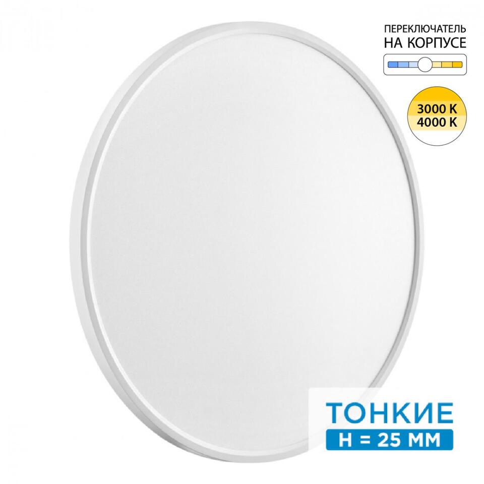 Фото №12  SONEX 7659/48L MITRA LED SN 551 Светильник пластик/белый LED 48Вт 3000/4000K D600 IP40 ALFA WHITE